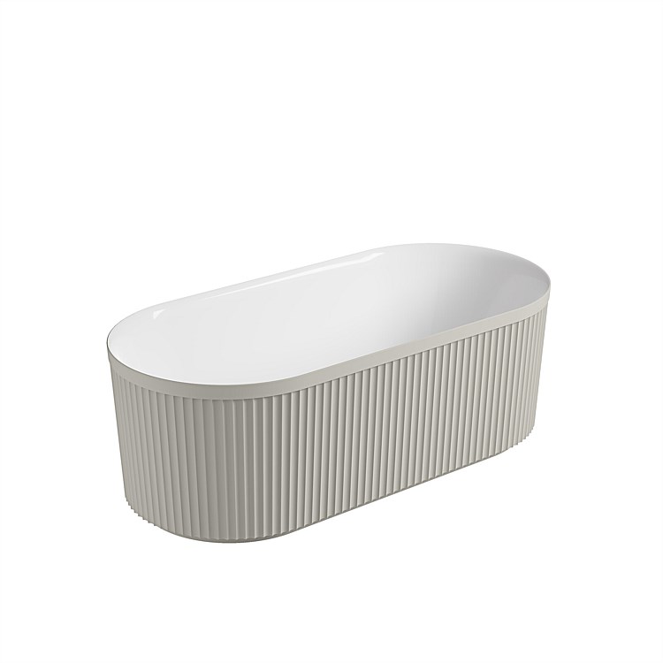 Athena Riada Fluted 1500mm Free-Standing Bath Cement