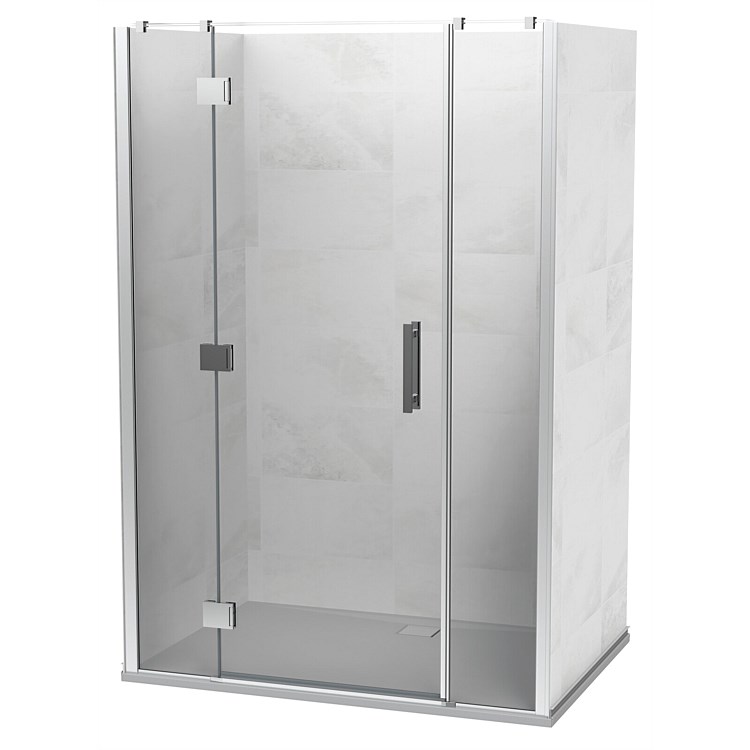 Athena Cardio 1200mm SlateForma Tile Shower 3 Sided Stone/Chrome