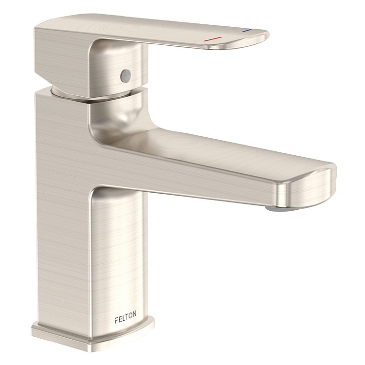 Felton Que Single Lever Basin Mixer Brushed Nickel