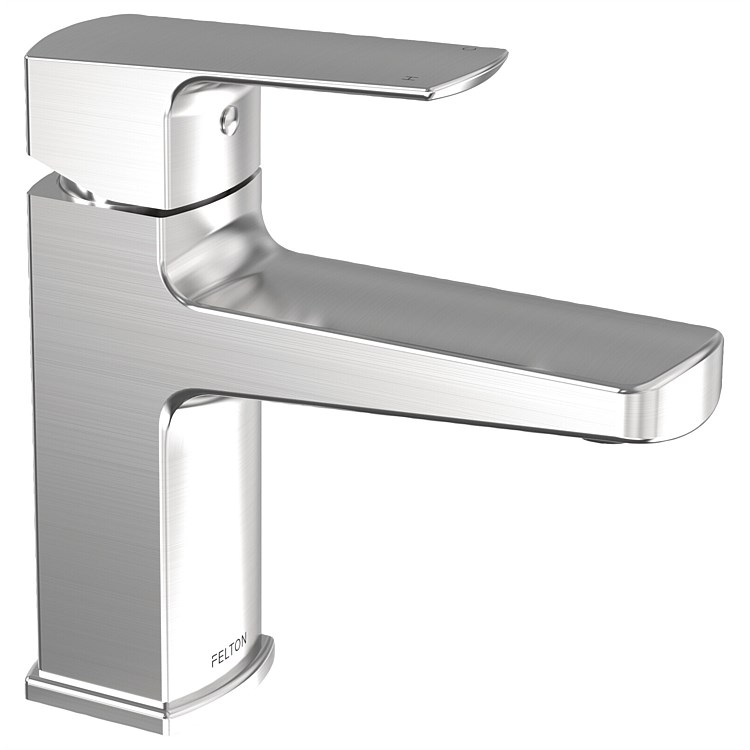 Felton Que Single Lever Basin Mixer Brushed Stainless Felton Que Single Lever Basin Mixer Brushed Stainless