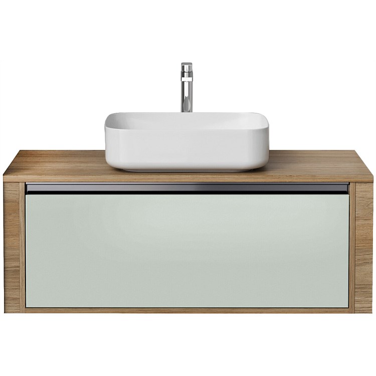 St Michel City 50 Wall-to-Wall Wall-Hung 1100mm Vanity Woodgrain with Cala Basin St Michel City 50 Wall-to-Wall Wall-Hung 1100mm Vanity Woodgrain with Cala Basin