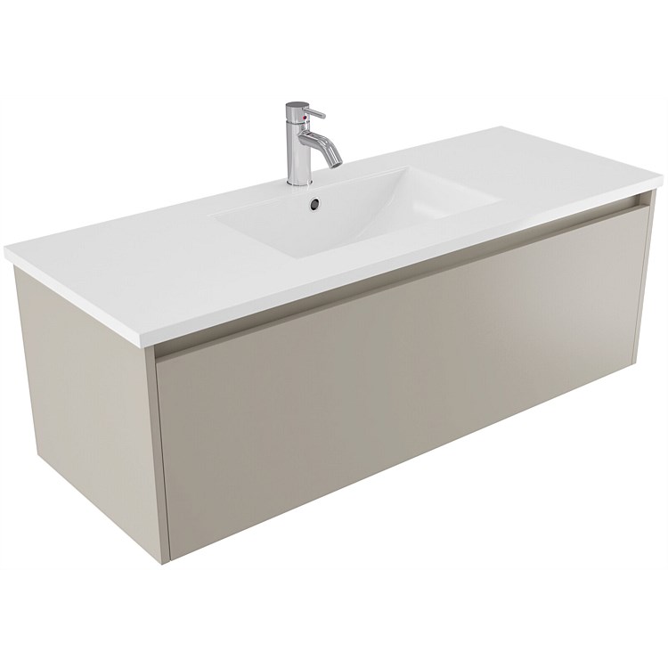 Elementi Sienna 1200mm Vitreous China Wall-Hung Vanity Dawn Grey