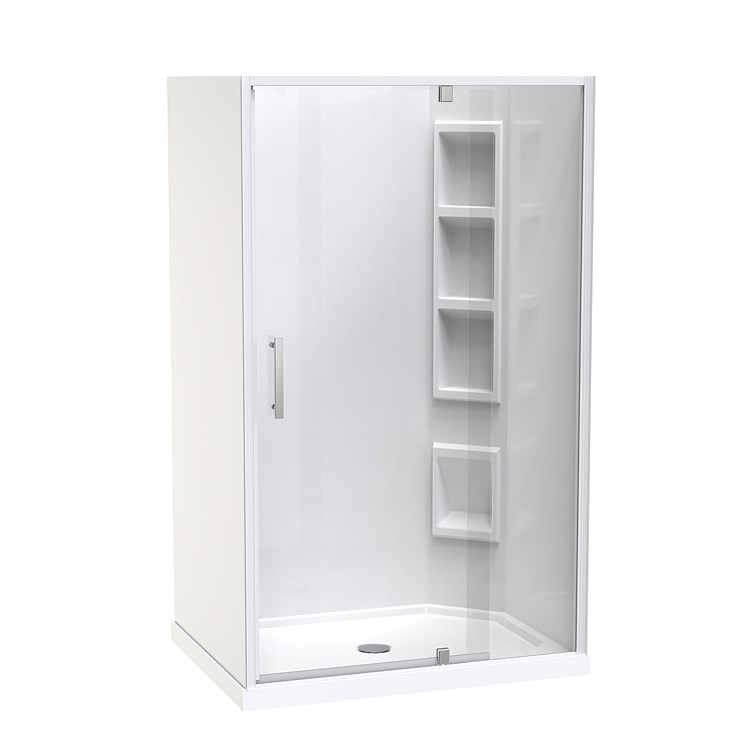Clearlite Induro 1200 x 900mm 3 Sided Moulded RH Shower Enclosure White
