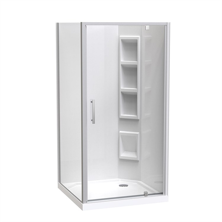 Clearlite Induro  1000mm 3 Sided Enclosure White
