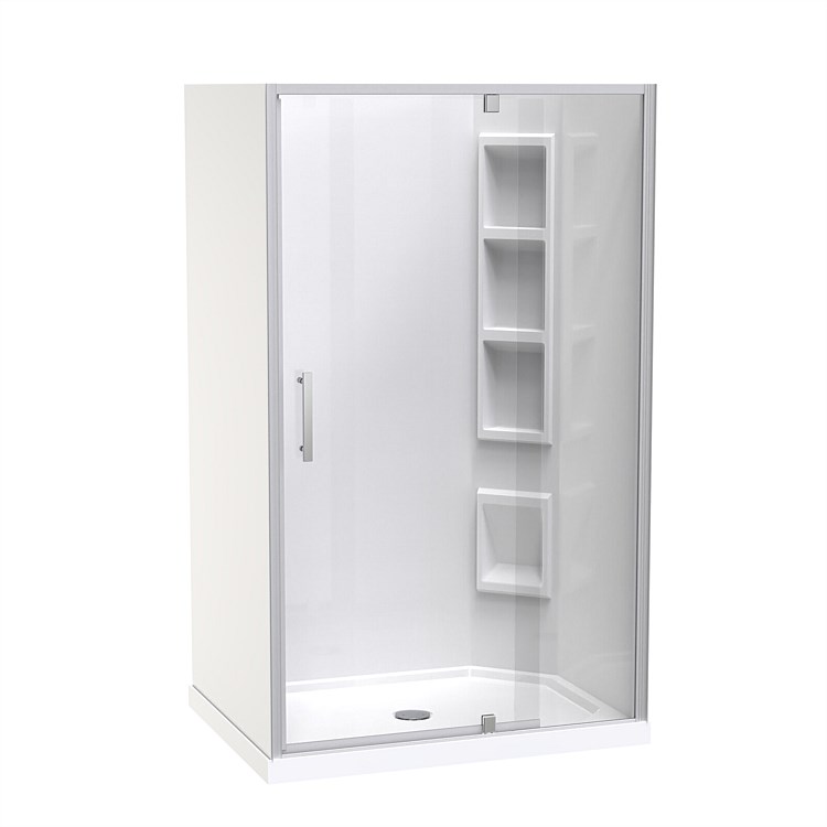Clearlite Induro 1200 x 900mm 3 Sided Moulded RH Shower Enclosure Satin