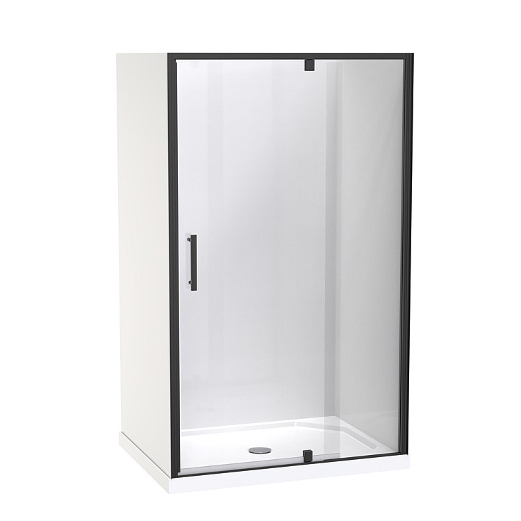 Clearlite Induro 1200 x 900mm 3 Sided Moulded Shower Enclosure Black