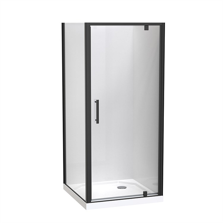 Clearlite Induro 900mm 2 Sided Shower Enclosure Black