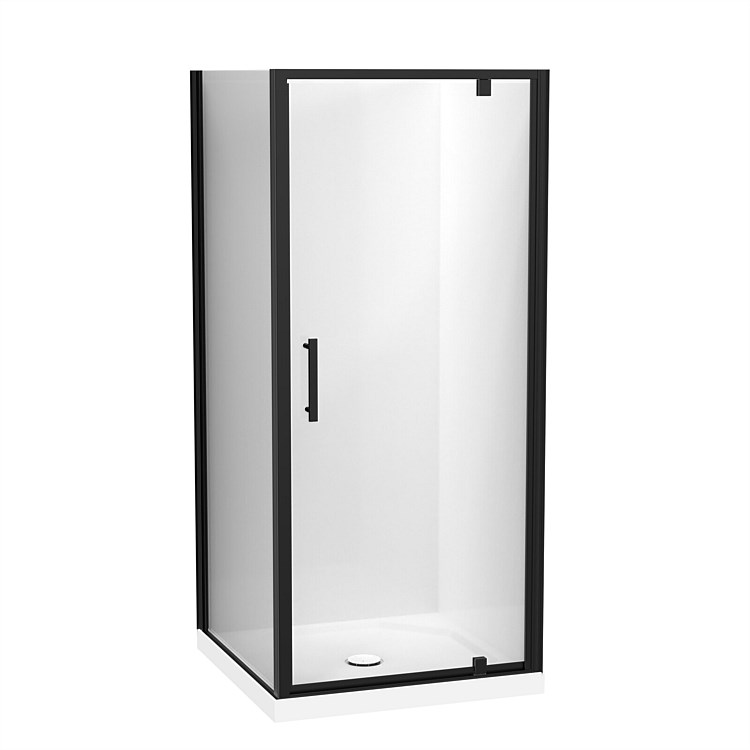 Clearlite Induro 900mm 2 Sided Shower Enclosure Black