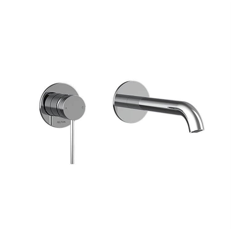 Felton Linea Wall Mounted Basin Bath Mixer Chrome