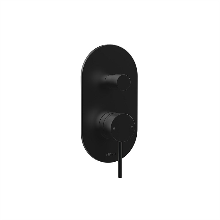 Felton Linea Mains Pressure Diverter Mixer Black