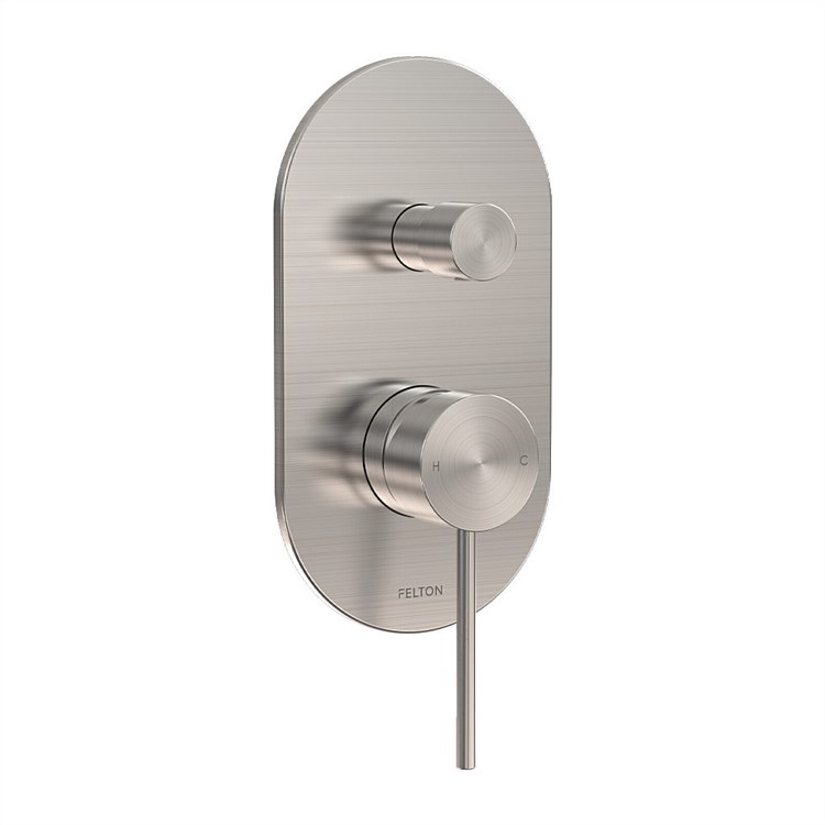 Felton Linea Mains Pressure Diverter Mixer Brushed Nickel