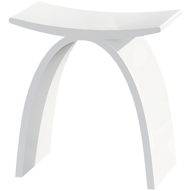 Sessanta Moda Solid Surface Stool Matt White