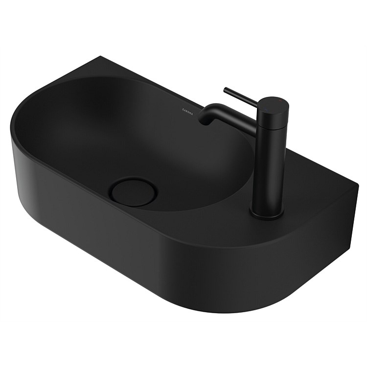Caroma Liano II Hand Wall Basin Matte Black