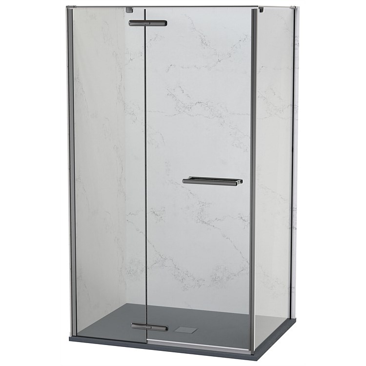 Athena Artus SlateForma 1200x900mm 2 Wall Tile Shower Anthracite/Gunmetal