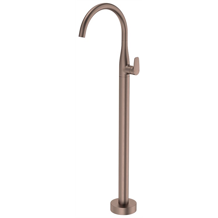 Caroma Contura II Floor-Standing Bath Filler Brushed Bonze
