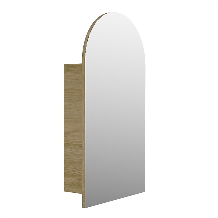 Elementi Sienna 900mm Arch Mirror Cabinet French Oak Velvet