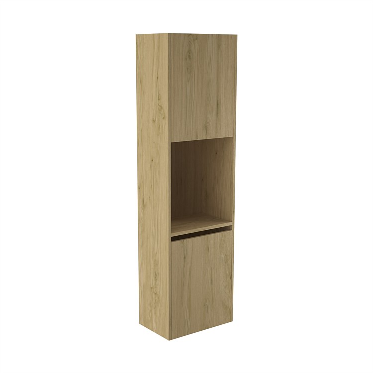 Elementi Sienna 1600mm Open Shelf Tall Cabinet Right French Oak Velvet
