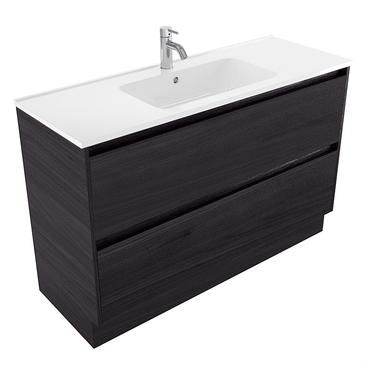 Elementi Sienna 1200mm 2 Drawer Polymarble Vanity Fiordland Elm Wilderness