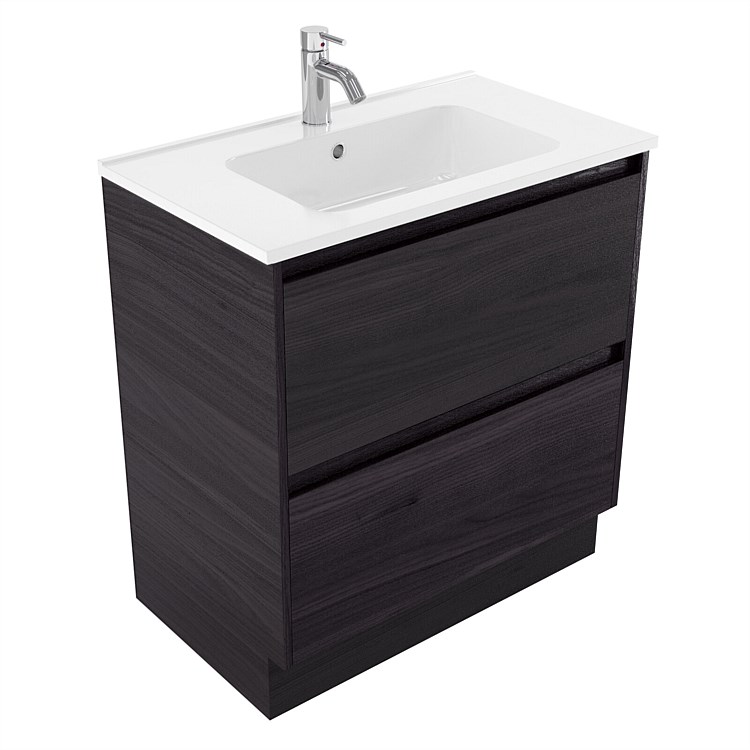 Elementi Sienna 750mm 2 Drawer Polymarble Vanity Fiordland Elm Wilderness