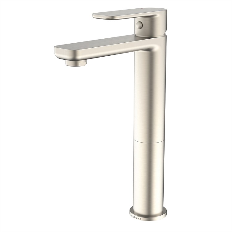 Caroma Luna Tower Basin Mixer Brushed Nickel