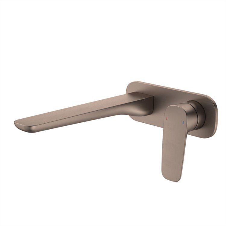 Caroma Contura II Wall Basin / Bath Mixer 220mm Brushed Bronze