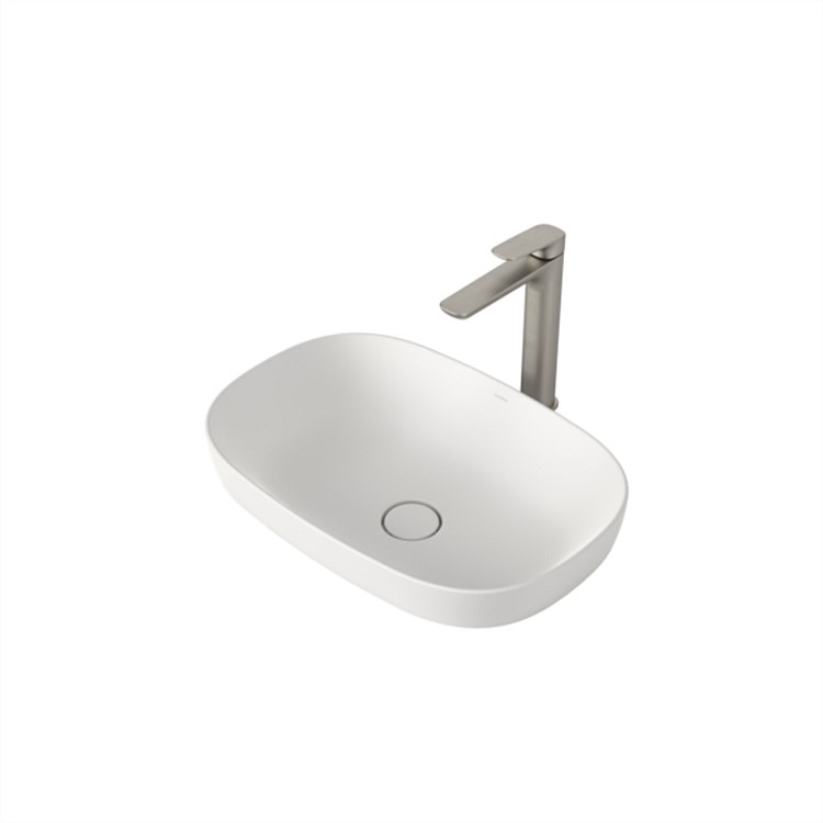 Caroma Contura II 530mm Inset Basin Matte White