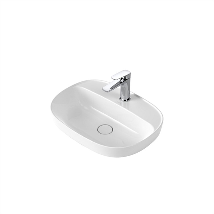 Caroma Contura II 530mm Inset Basin with Tap Landing White