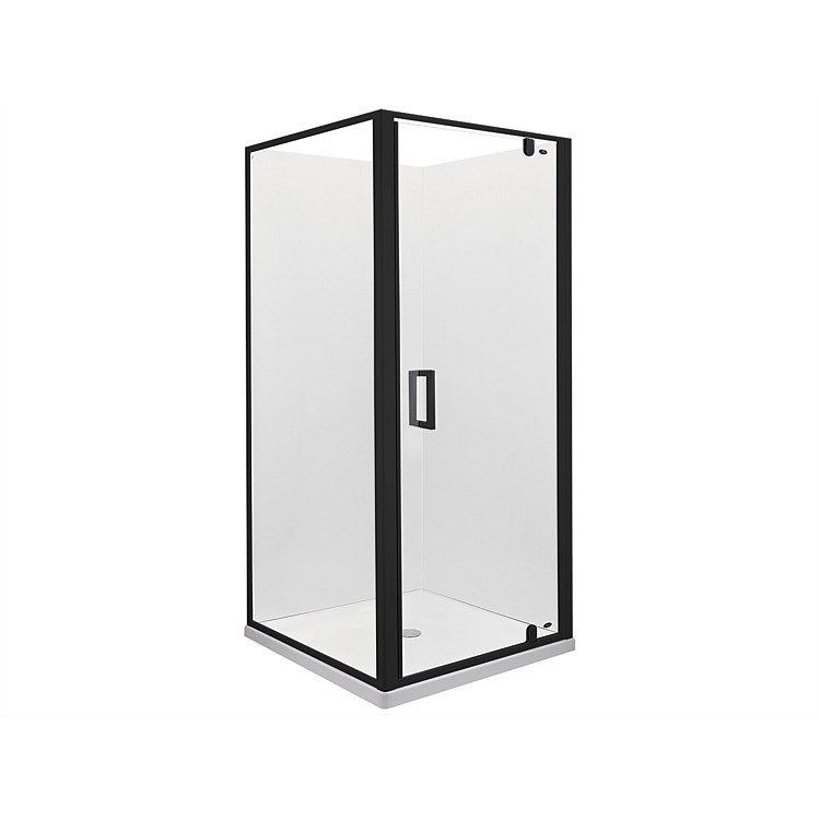 Englefield Azure II 900mm 2 Sided Square Shower Enclosure Black