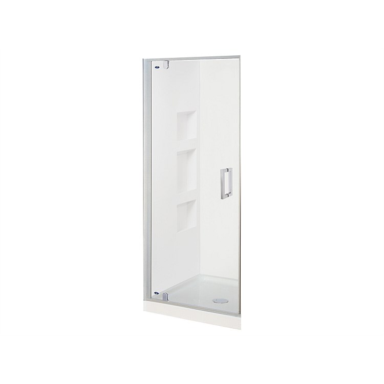 Englefield Azure II 900mm 3 Sided Recessed Moulded Wall Shower Enclosure Metallic