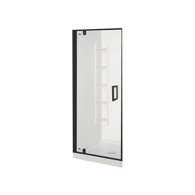 Englefield Azure II 900mm 3 Sided Corner Contour Shower Enclosure Black