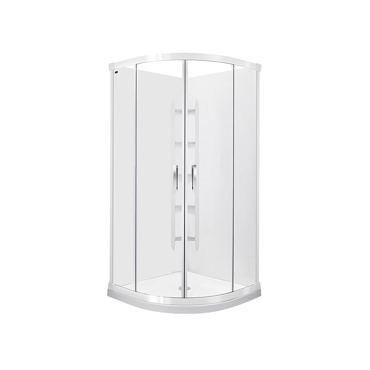 Englefield Azure II 900mm Round Corner Contour Shower Enclosure White