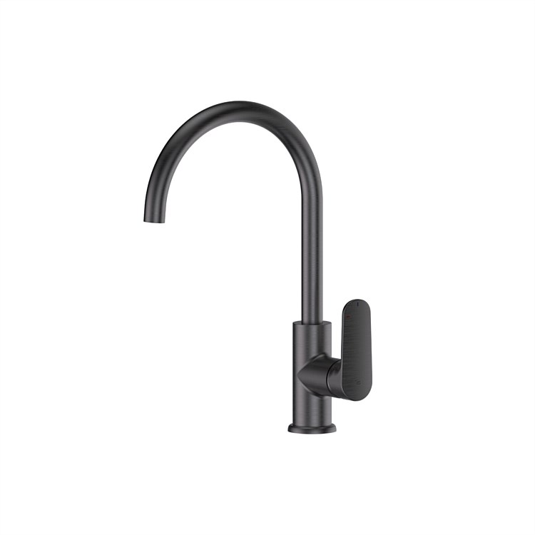 Greens Optimus Goosneck Sink Mixer PVD Gunmetal