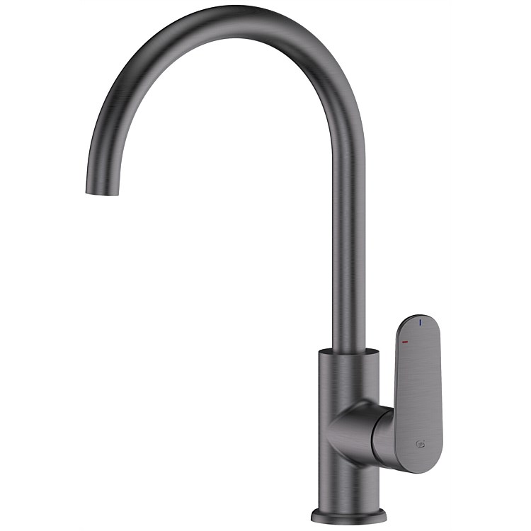 Greens Optimus Goosneck Sink Mixer PVD Gunmetal
