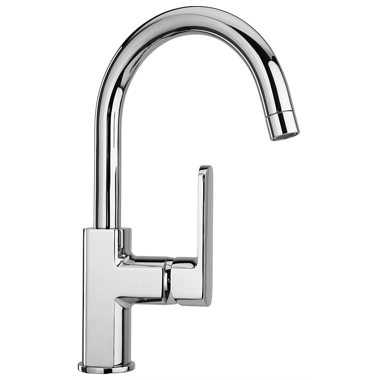 Paini Ovo Gooseneck Basin Mixer With Pop Up Waste Chrome