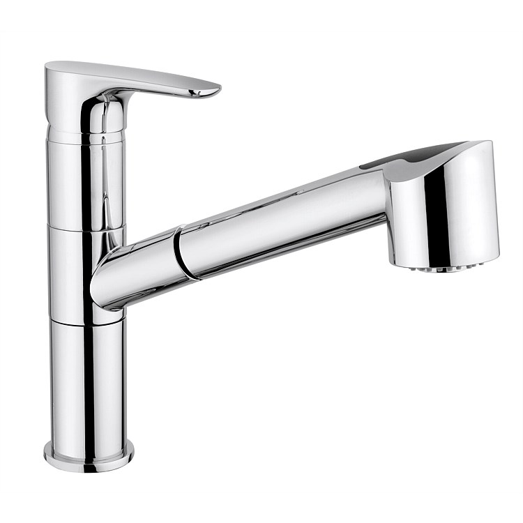 Paini Parallel Kitchen Mixer With Pull Out Spray Chrome