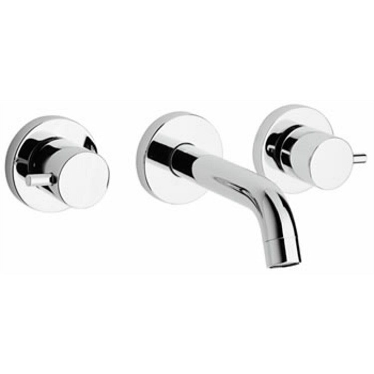 Paini Cox 3 Hole W/Mounted Basin Mixer 140mm Spout Chrome