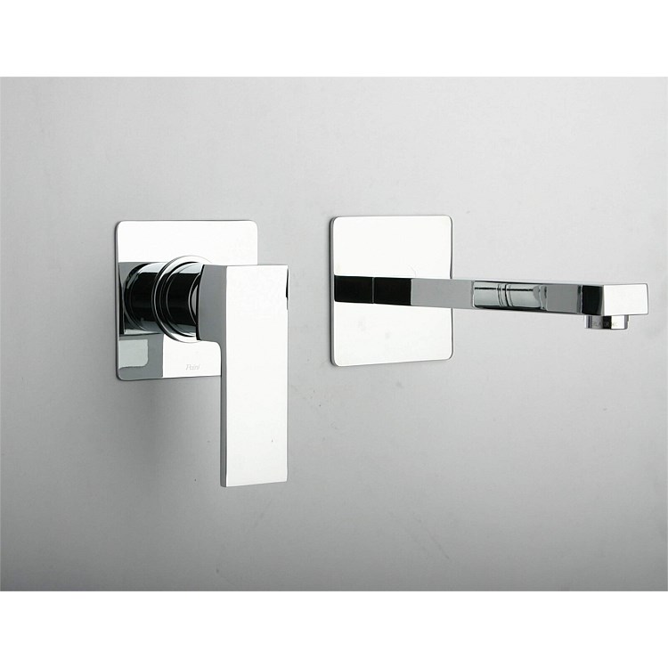 Paini Dax R W/Mounted Basin Mixer With Square Spout Brushed Nickel