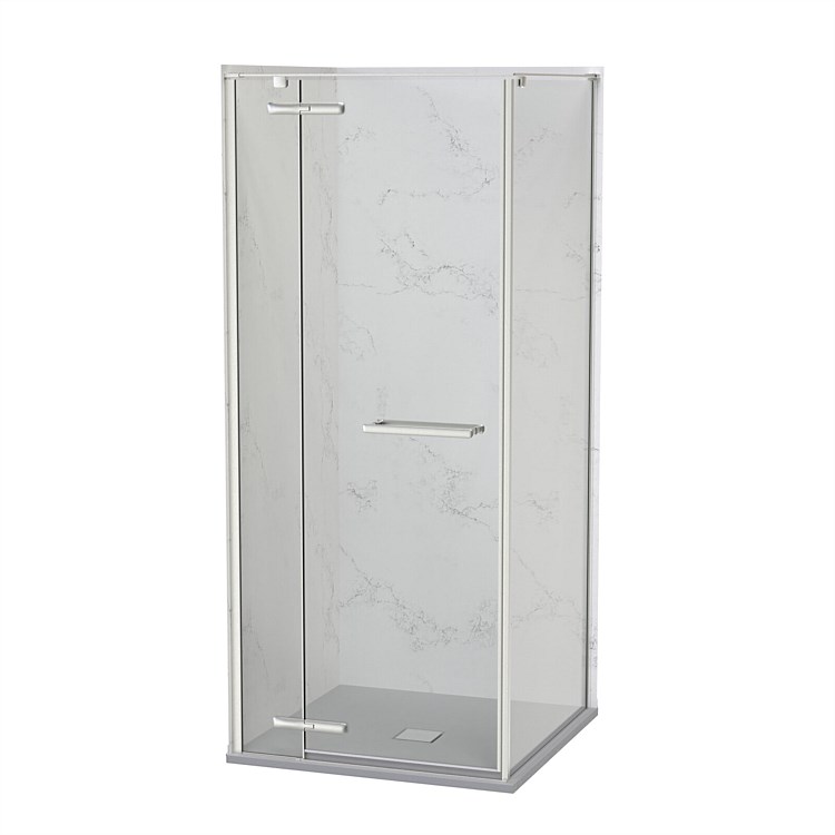 Athena Artus 900mm SlateForma 2 Wall Tile Shower Enclosure Stone Brushed Nickel