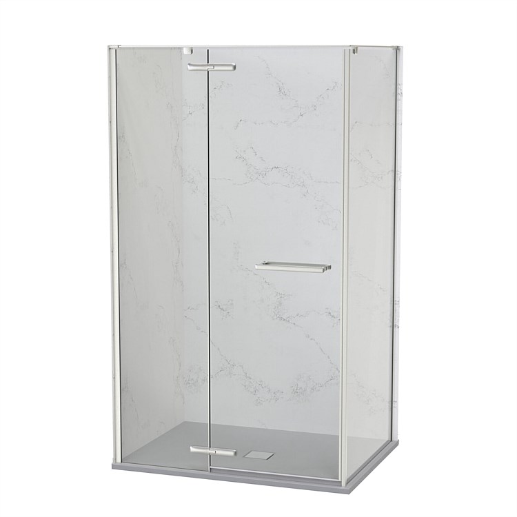 Athena Artus 1200mm SlateForma 2 Wall Tile Shower Enclosure Stone Brushed Nickel