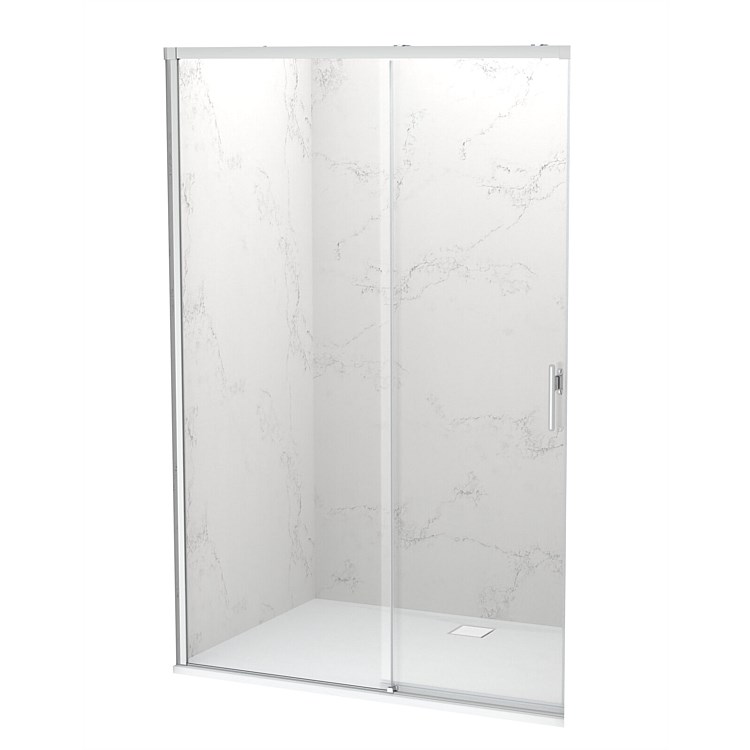 Athena Motio 2 SlateForma 1400mm 3 Sided Tile Shower Chalk/Chrome