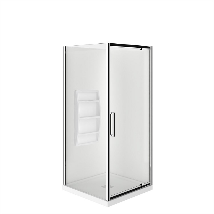 Elementi Evolve 2 Sided 900 x 900mm Moulded Wall Wall Shower Enclosure Chrome Elementi Evolve 2 Sided 900 x 900mm Moulded Wall Wall Shower Enclosure Chrome