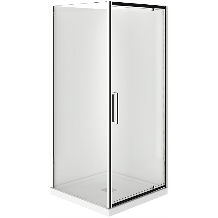 Elementi Evolve 2 Sided 900 x 900mm Flat Wall Shower Enclosure Chrome Elementi Evolve 2 Sided 900 x 900mm Flat Wall Shower Enclosure Chrome