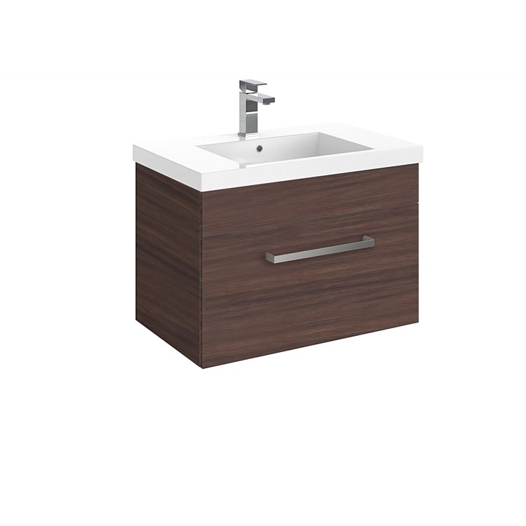 LeVivi York Neo 750mm Wall-Hung Vanity Walnut