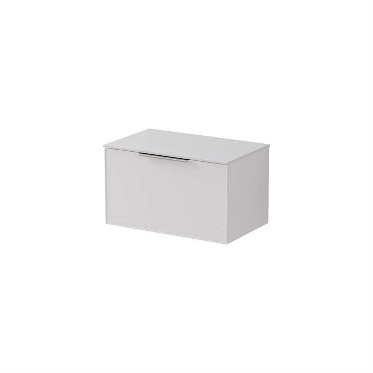 LeVivi Positano Edge 750mm Wall-Hung Solid Surface Single Drawer Vanity Matt White