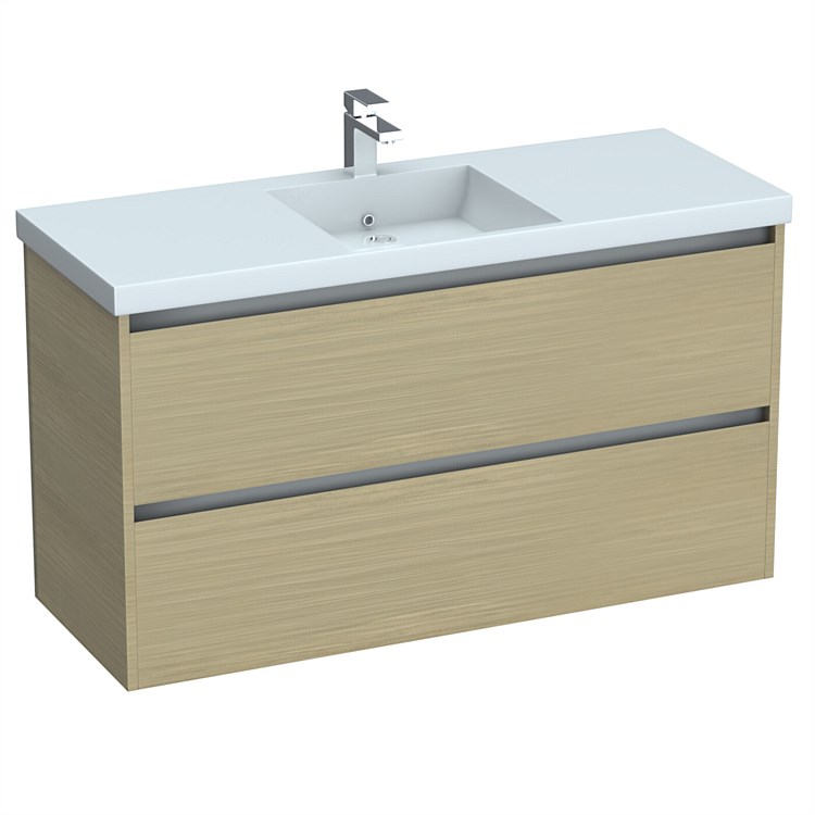 LeVivi Cibolo Neo 1200mm Double Drawer Wall-Hung Vanity Light Oak LeVivi Cibolo Neo 1200mm Double Drawer Wall-Hung Vanity Light Oak