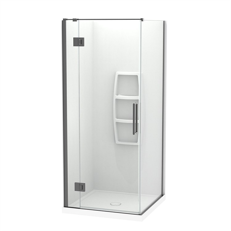 Clearlite Raya 900mm 2 Sided Moulded Shower Enclosure Gunmetal