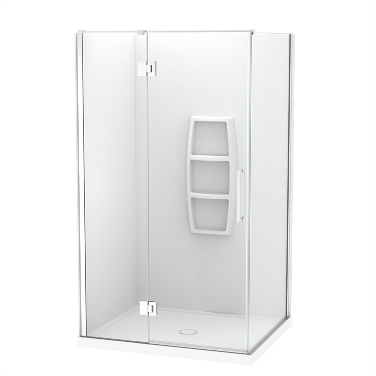 Clearlite  Raya 1200mm 2 Sided Moulded Shower Enclosure Chrome