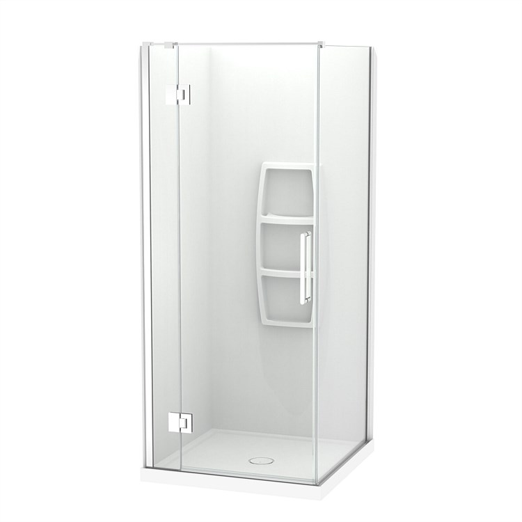 Clearlite Raya 900mm 2 Sided Moulded Shower Enclosure Chrome