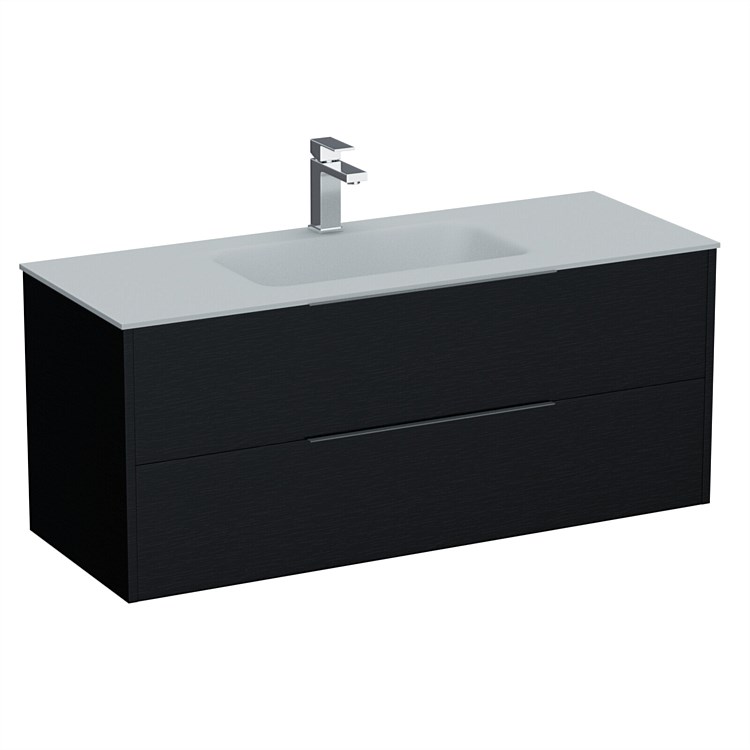 LeVivi Nexa 1200mm Double Drawer Wall-Hung Vanity Charred Oak LeVivi Nexa 1200mm Double Drawer Wall-Hung Vanity Charred Oak
