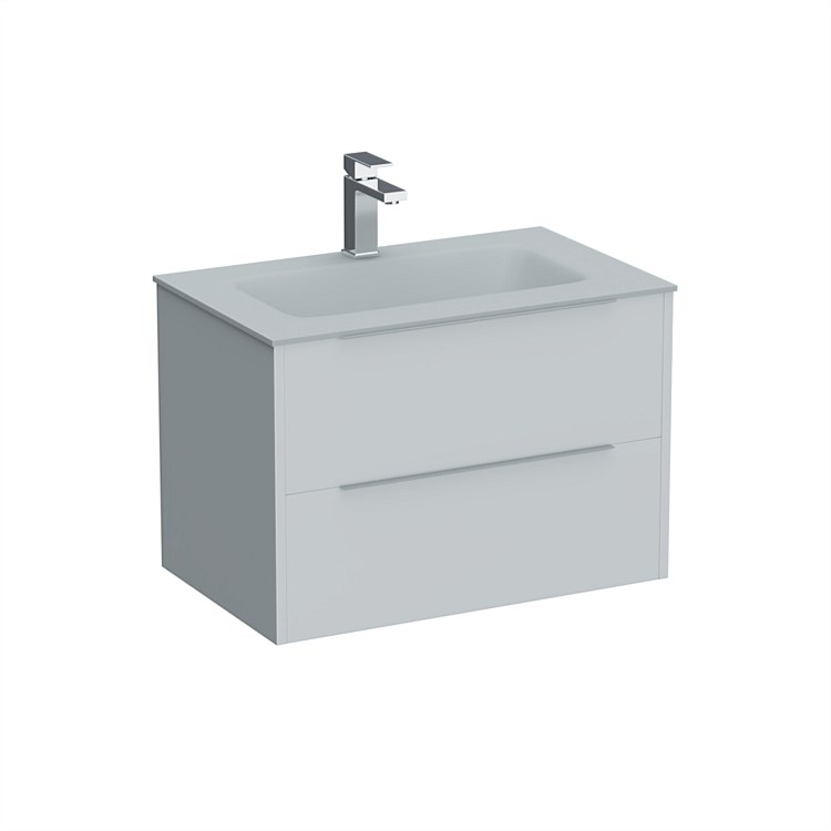 LeVivi Nexa 750mm Double Drawer Wall-Hung Vanity White LeVivi Nexa 750mm Double Drawer Wall-Hung Vanity White